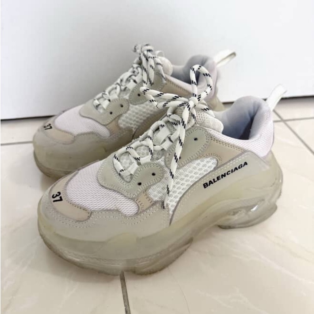 Balenciaga Triple S Clear Sole Sneaker in White